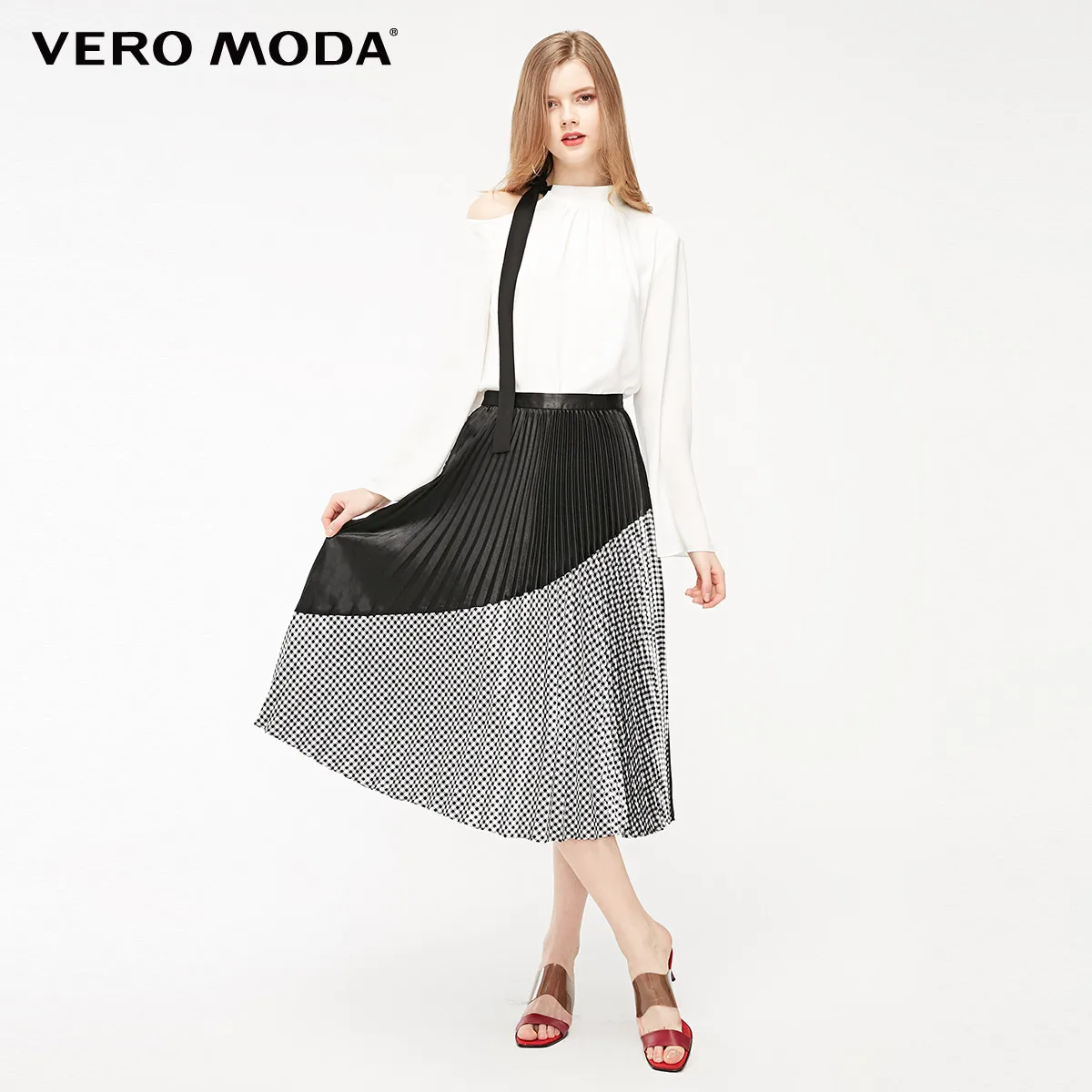 

Vero Moda Women's Plaid Splice Plated Mid-length Skirt | 319116530
