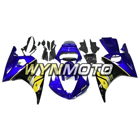 ABS пластик полный набор обтекателей для Yamaha YZF600 R6 2005 YZF R6 2005 мотоцикл инжекции Cowlings глянцевый синий желтый кузов