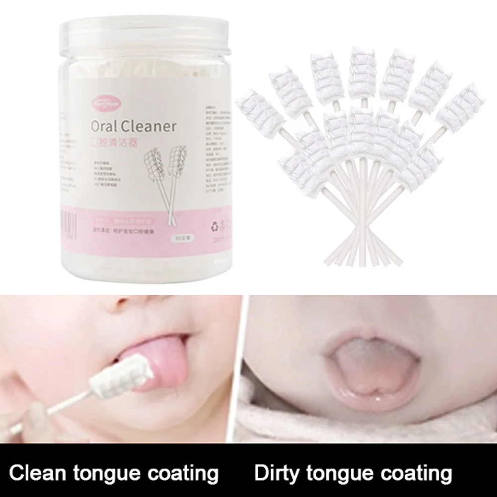 30 шт., практичная одноразовая детская мини-зубная щетка для чистки рта, массажер для десен для дома, для беременных, путешествий, марля, уход за полостью рта