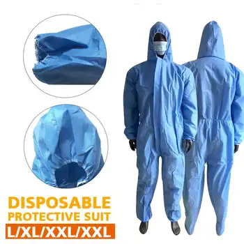 

Disposable Anti-epidemic Antibacterial Closures Isolation Suit Protective Clothing Dust-proof Coveralls Antistatic