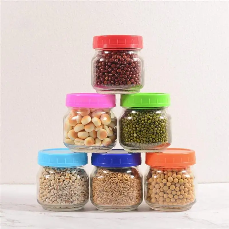 

12 Pcs Round Mason Jar Lids Colored Plastic Storage Caps Canning Cover Scratch Resistant Surface Mason Jars Cover