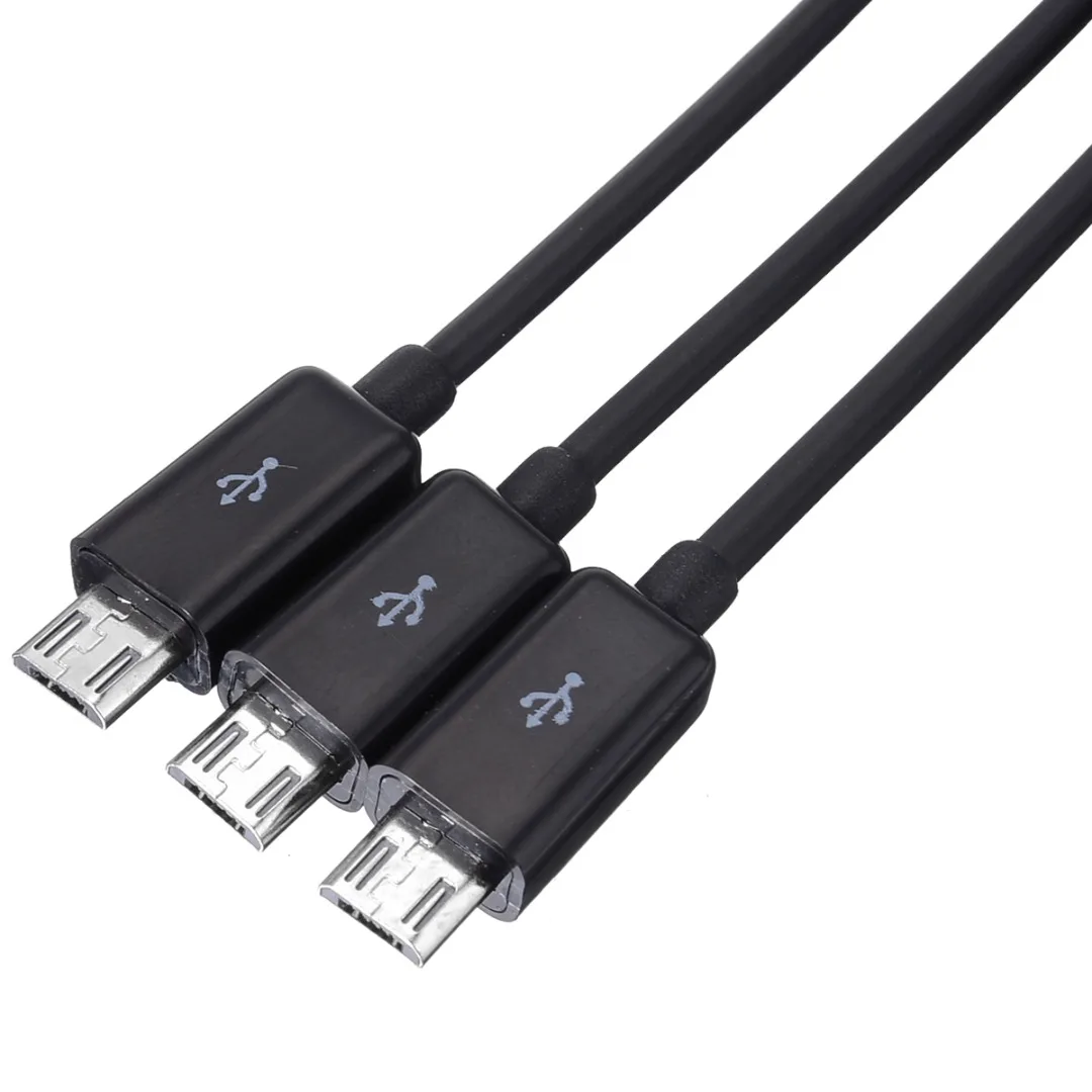 USB 2,0 Мужской до 3 Micro USB 2,0 Мужской Y разветвитель зарядный кабель для передачи данных Шнур для huawei P30 P20 P10 pro lite зарядное устройство Шнур для Xiaomi