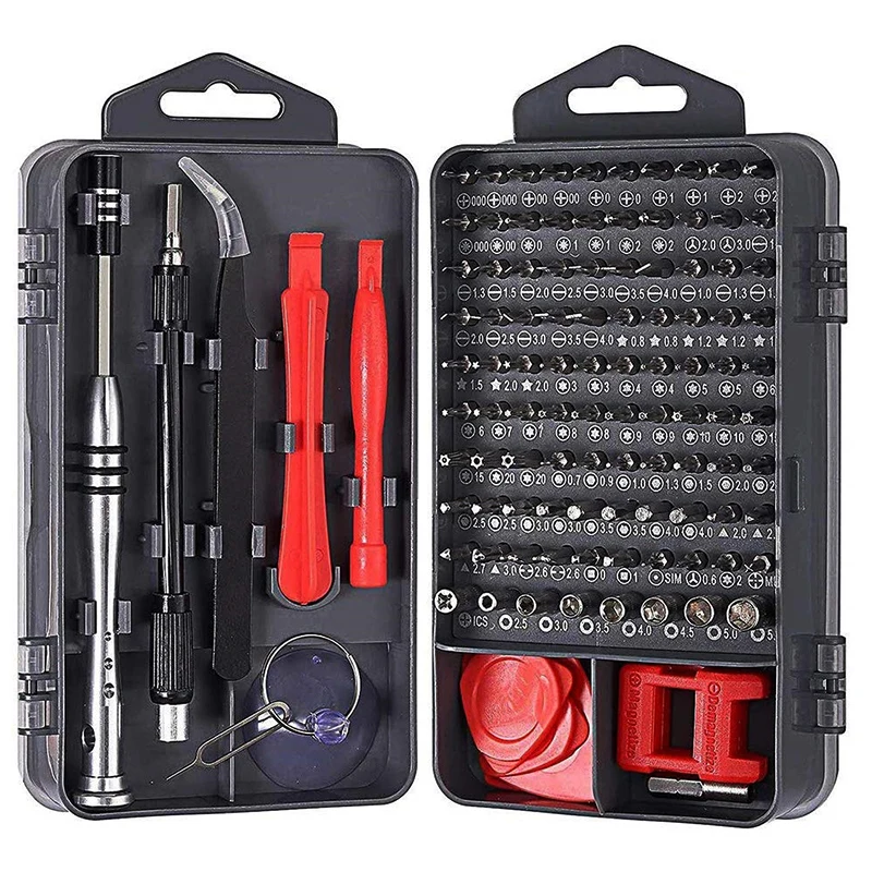 

Precision Screwdriver Set 115 in 1 Screw Driver Bit Set Multi-function Magnetic Repair Device Hand Tools Torx Hex