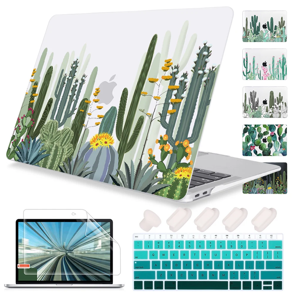 Redlai милый кактус печати Жесткий чехол с экрана протектор клавиатуры Обложка для