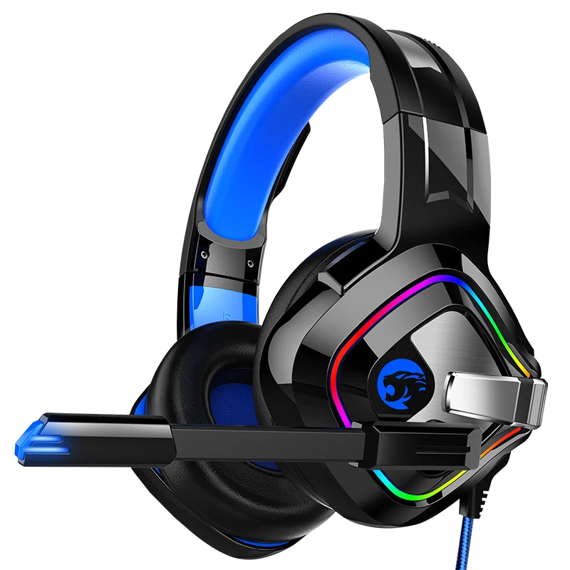PS4 Gaming Headphones Professional Led Light 4D Stereo Gaming Headsets with Microphone for Xbox One Laptop Computer Tablet Gamer