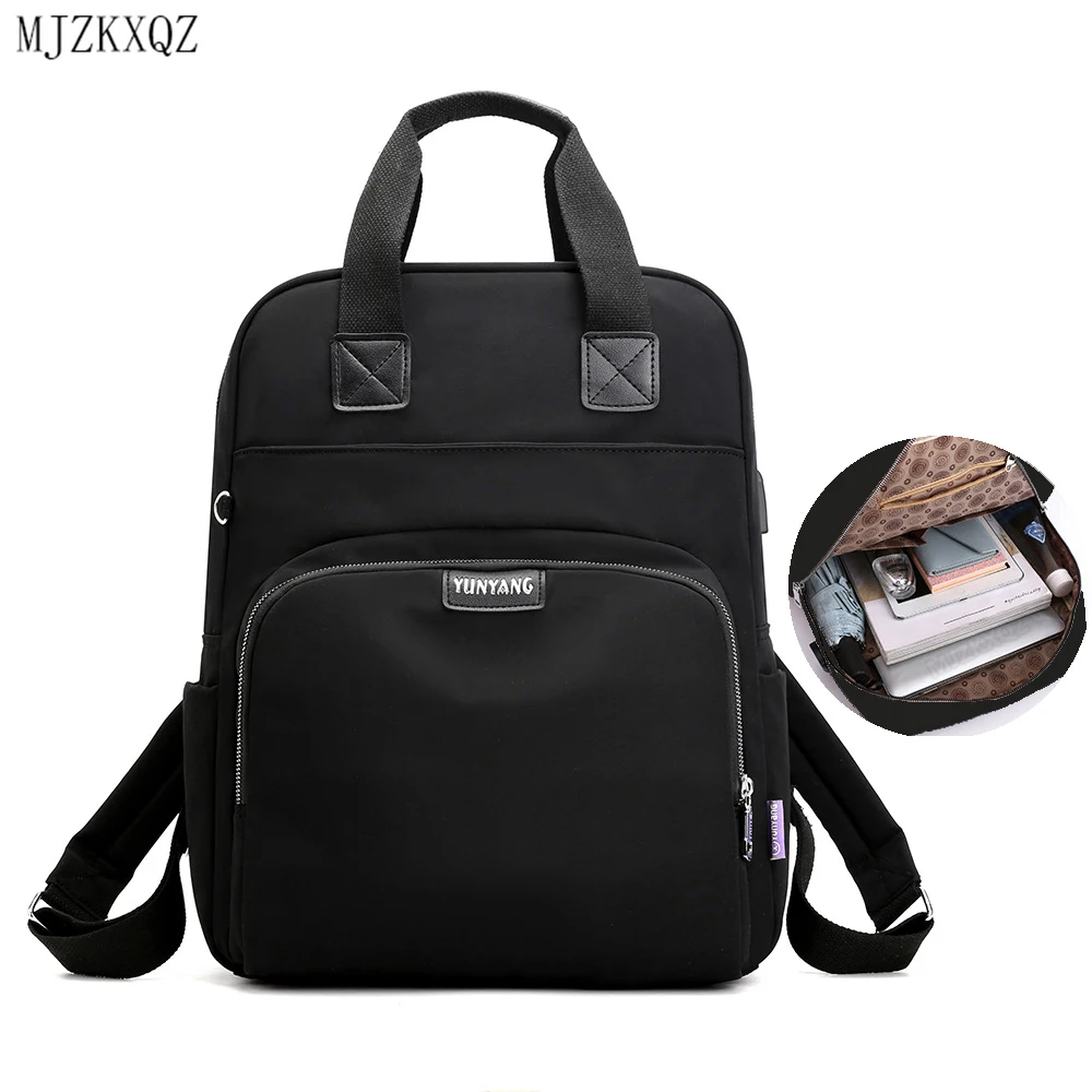 Новый женский рюкзак Mjzkxqz с USB модные женские школьные ранцы школьный дорожные