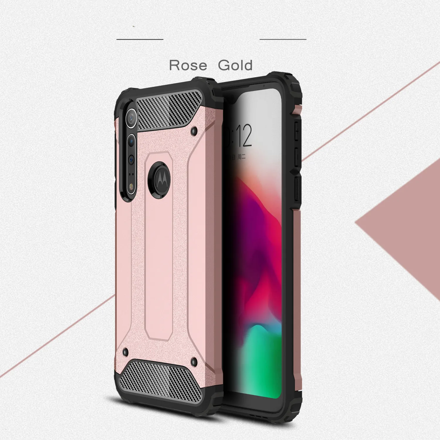 1000 шт Бронированный чехол s для Motorola Moto G8 Plus G7 power G6 Play G5 G5S G4 G3 противоударный чехол-гибрид для телефона двухслойный чехол