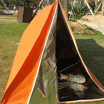 

Hiking Waterproof Nonwovens Camping Outdoor Shelter Tube Tent Warm Protective Adventure Foldable Emergency Survival Practical
