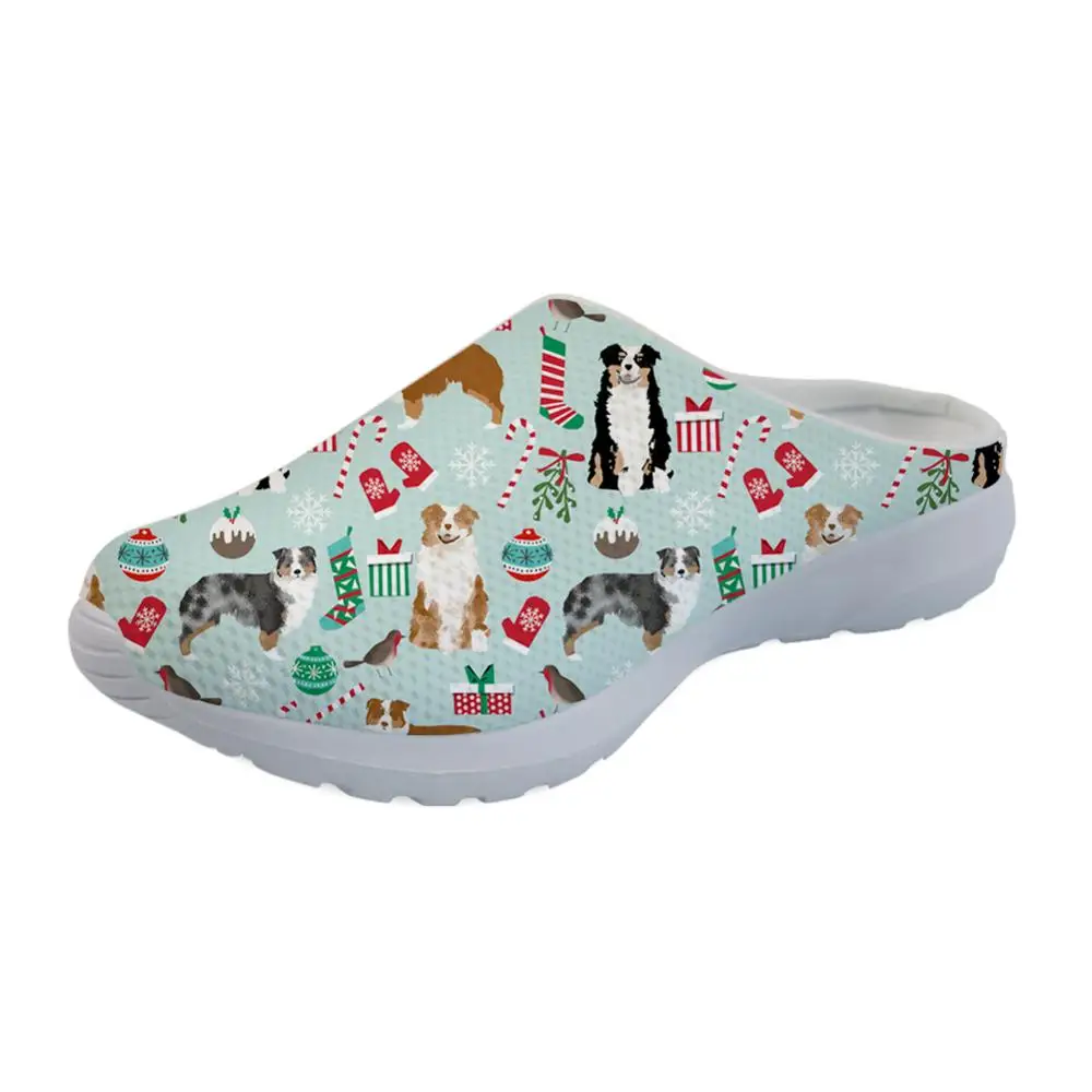 

Doginthehole Australian Shepherd Pattern Women Outdoor Shoes Beach Sandals Adulrts Slipper Summer Comfortable Flats Zapatillas