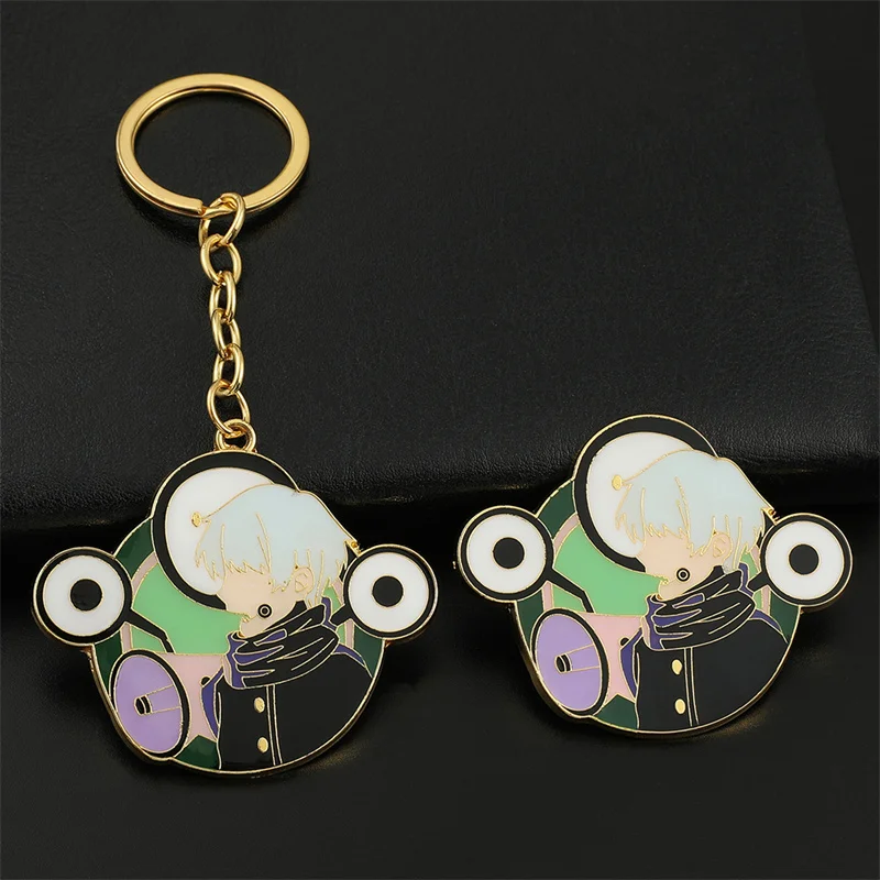 Anime Jujutsu Kaisen Gojo Satoru Fushiguro Megumi Metal Keychain Cartoon  Keyring