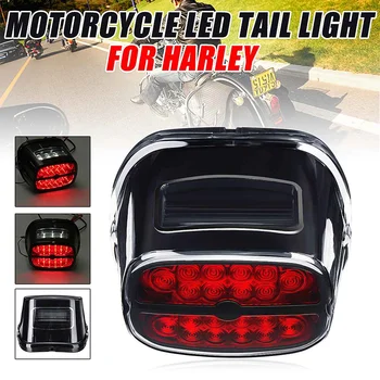 

12V Motorcycle LED Rear Brake Lights Tail Stop Number License Plate Lamp For FXDL FXLR FLHC FLHCS FXST FLST FLHRC