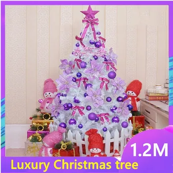 

Ready stock High File 1.2M Encrypted Silver Color Indoor Family Christmas Tree Package Small Christmas Decoration