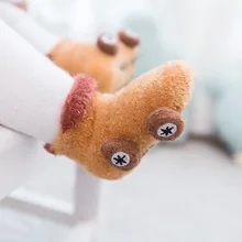 ; Новинка года; плотные детские носки для девочек зимние мягкие теплые носки для детей; теплые хлопковые носки-тапочки с машинками