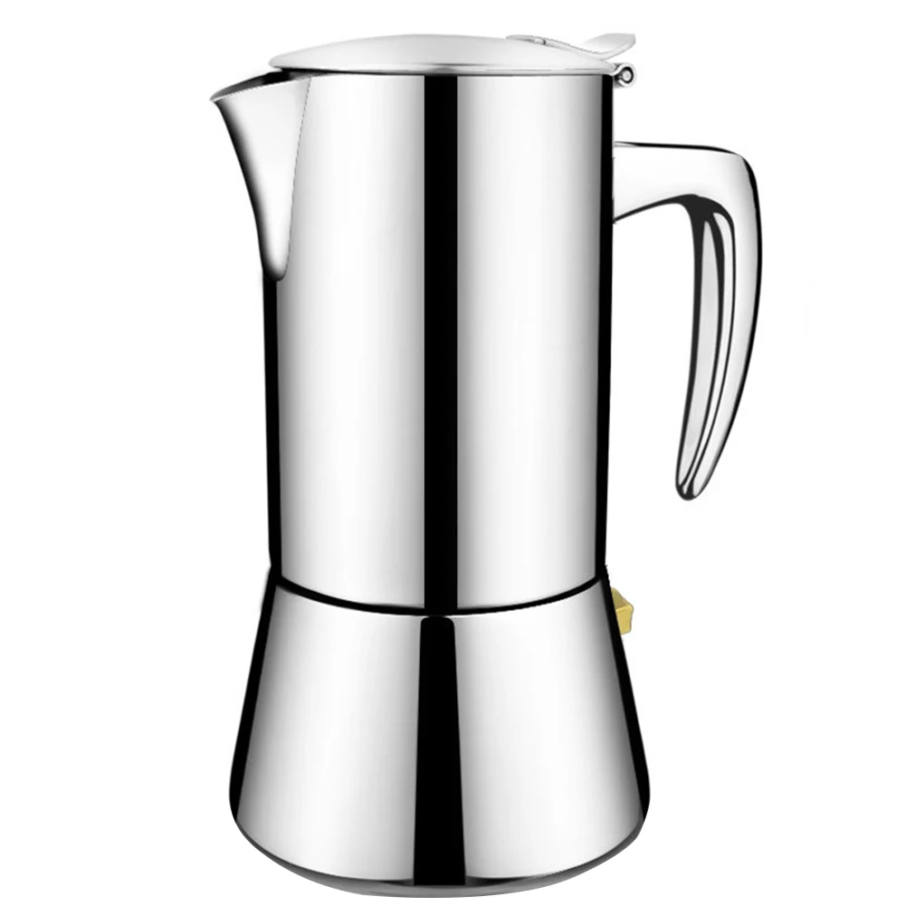 200ml Durable Coffee Maker Portable Jug Office Handle Funnel Filter Handheld Stainless Steel Cafe Insulated Stovetop Household
