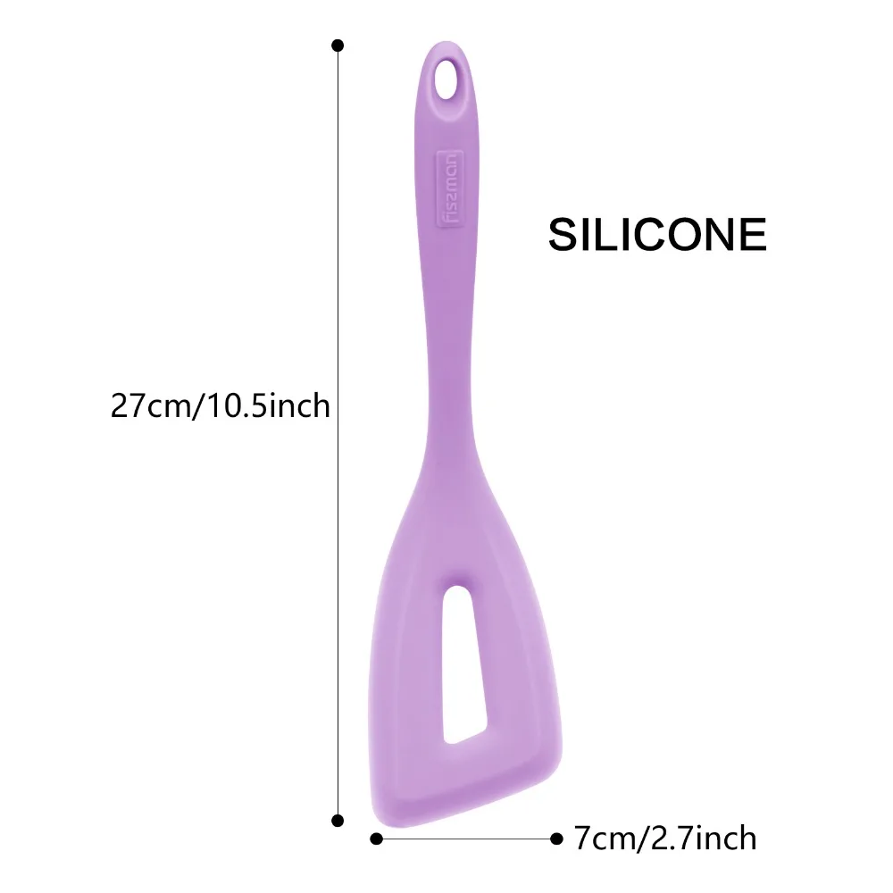 Long Handle Slotted Silicone Turner Spatula Frying Pan Pancake Nonstick Shovel Kitchen Tools Food Grade Silicone Tools