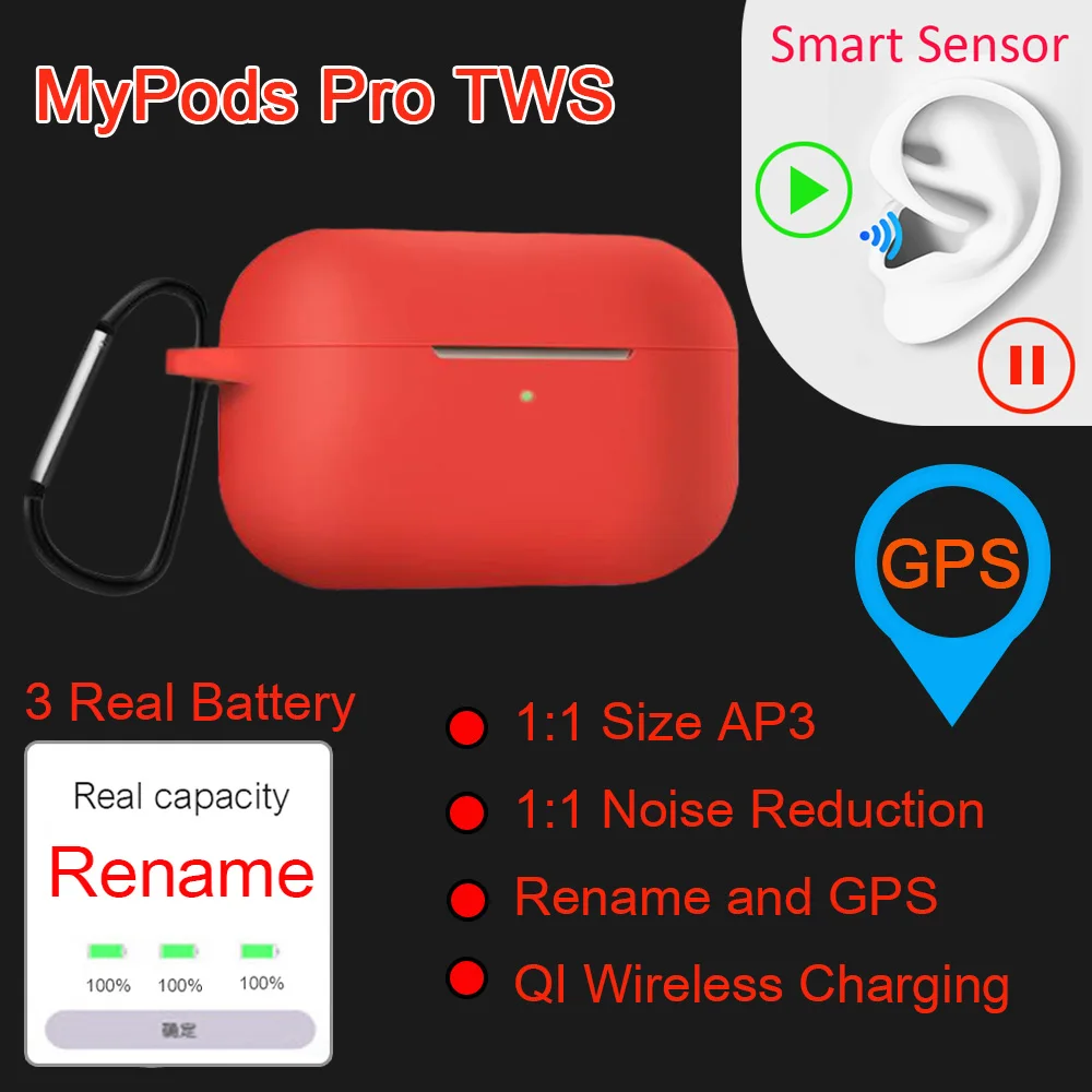 Беспроводные Bluetooth наушники MyPods Pro Tws 1:1 Air 3 с интеллектуальным датчиком