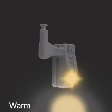 KAK Универсальный шарнирный светильник для кухни, спальни, гостиной, шкафа, 0,25 Вт, внутренний светодиодный датчик освещения, мебельная фурнитура - Цвет: Warm Light