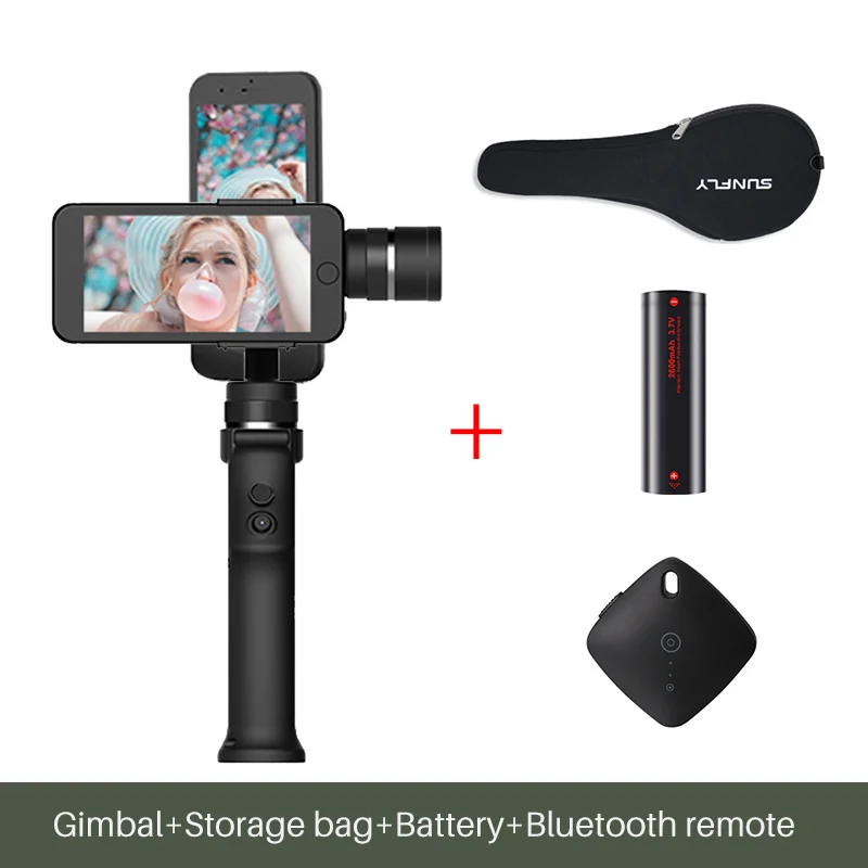 Funsnap Capture 3 оси ручной смартфон Gimbal Gopro стабилизатор для iPhone Xs Max XR Piexl Gopro 7 6 5 Y EKEN H9 - Цвет: Gimbal w Remote