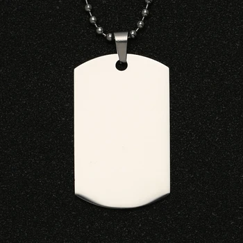 

Dog Tag Necklace DogTag Military Army Nameplate Engraved ID Blank Silver Color New Pendant Stainless Steel Jewelry Men Wholesale