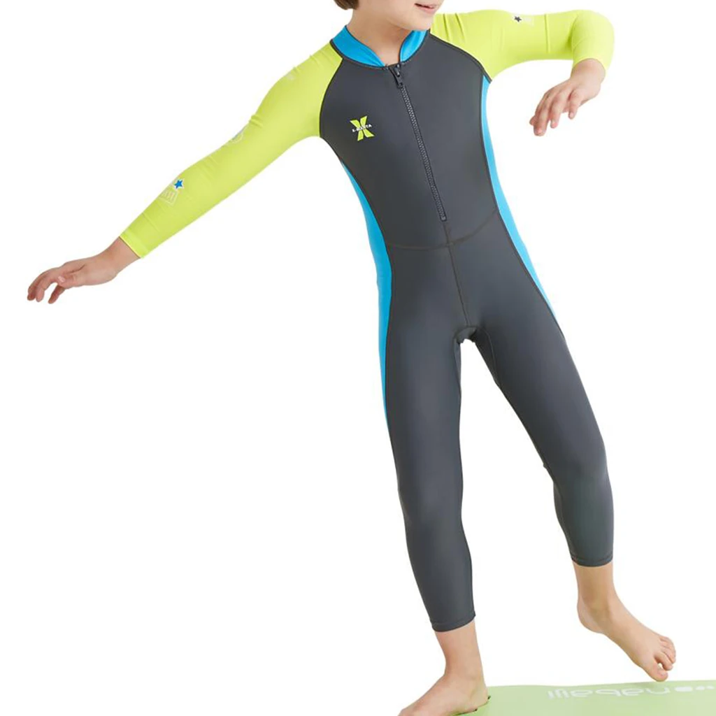 Kids Long Sleeve Wetsuit Beach Diving Full Body Swimwear Swimsuit Cold Water Scuba Snorkeling Spearfishing Kids Wetsuit