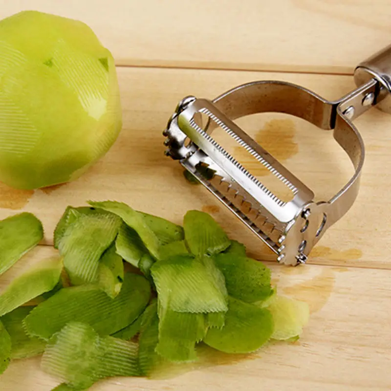 Многофункциональный 360 градусов ротационный очиститель картофеля резак для овощей фруктов Терка для дыни кухонные принадлежности гаджет в комплект входят 3 лезвия