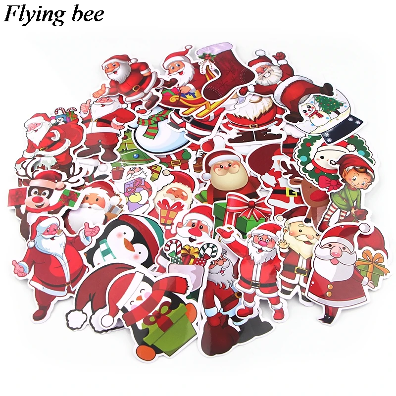 20 компл./лот(36 шт./компл.) Flyingbee Рождественские подарки Стикеры Санта Клаус аниме Стикеры s Набор «сделай сам» для Чемодан Стикеры для автомобиля ноутбука X0723