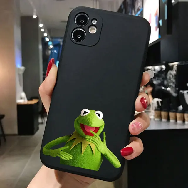Funny Cute pet kermit The Frog Memes Phone Case For iPhone 13 pro 12 Pro 11 pro Max 6 6S 8 7 Plus X XR XS MAX TPU Silicone Cover TPU A1752