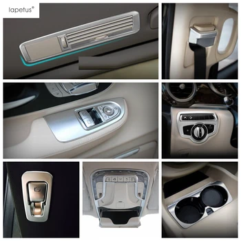 

Lapetus Matte Interior Refit Kit For Mercedes Benz V Class V260 W447 2014 - 2019 Water Cup Holder Window Lift Button Cover Trim