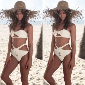 

2020 Women Bikini Set Swimwear Push Up Padded Swimsuits Bandage Baikini Sexy Women Beachwear High Waist Bathing Suits