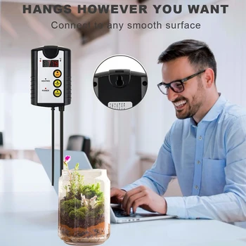 

Temperature and Humidity Control Regulator US Standard 110V Digital Display Sensor Plant Crawler Heating Pad Gard Instrument