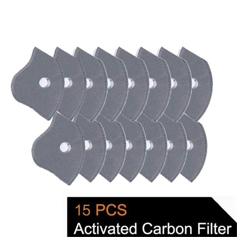 

15pcs/set activated carbon mask Filter lined with removable and washable mask 5-layer liner filter protective masks pad