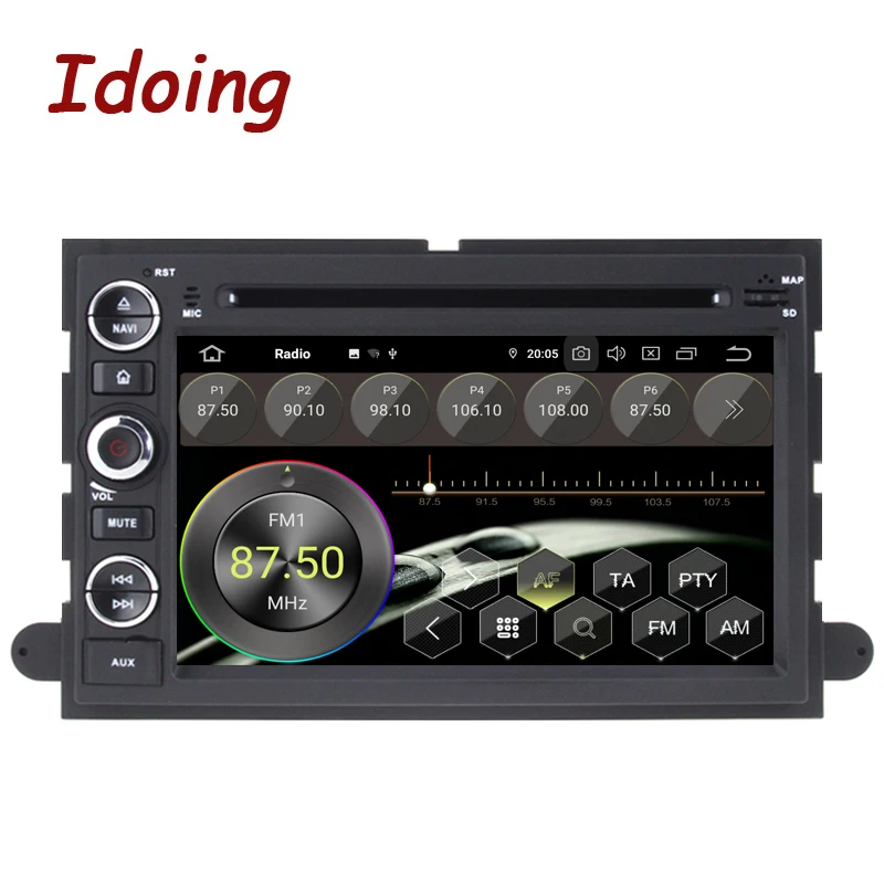 Cheap Idoing 7"2Din Andriod 9.0 Car Radio DVD Multimedia Player For Ford Fusion Explorer Edge 2004-2009 4G+64G 8 Core GPS Navigation 2