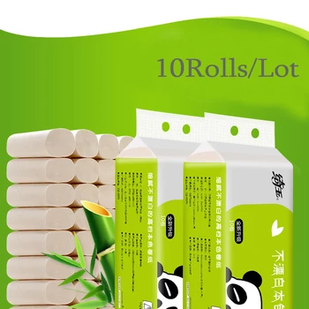 

10 Rolls Good Quality Practical 4 Layers Tissue Roll Home Bath Wood Pulp Toilet Roll Paper