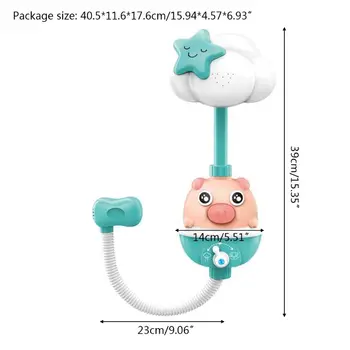 

Cute Cloud Suction Cup Faucet Shower Electric Pig Water Spray Toys Infants Gifts XXFE