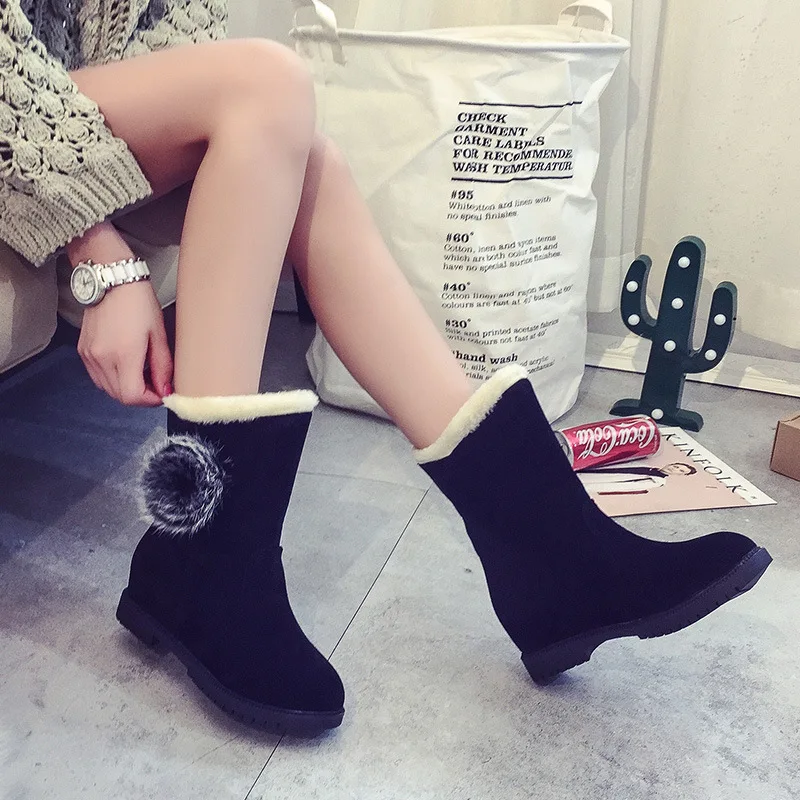 New soft, women's warm wool boots comfortable, women's wear-resistant walking shoes for women women snow boots off white shoes