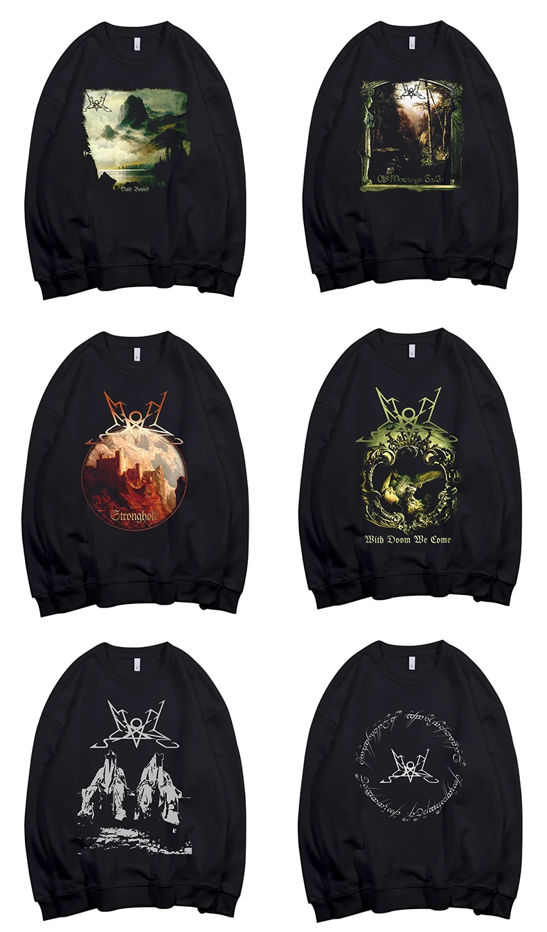 6 Дизайнов австрийской группы Summoning Pollover Толстовка Рок Толстовка sudadera уличная флисовая верхняя одежда панк черный металл