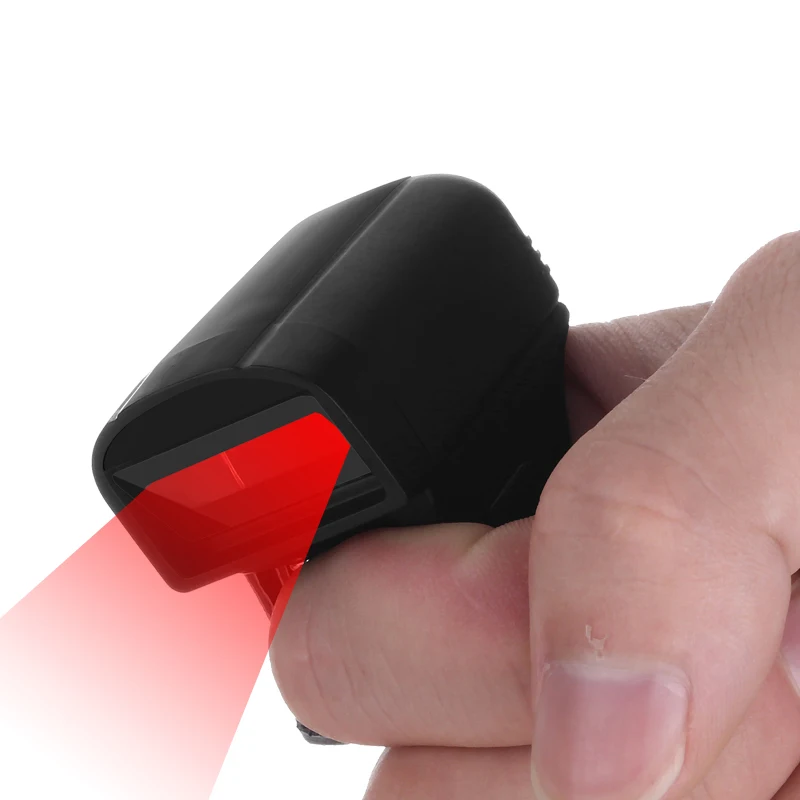 

CCD 300mAh Battery Bluetooth Finger 1D Barcode Ring Scanner scan the barcode on paper or on screen