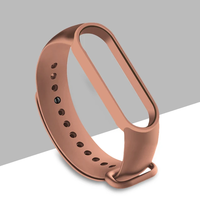 Replacement Bracelet for Xiaomi Mi Band 3 4 5 Strap Silicone Wrist Strap for Mi Band 3 4 5 Wriststrap Wristband for Miband 3 4 5 brown