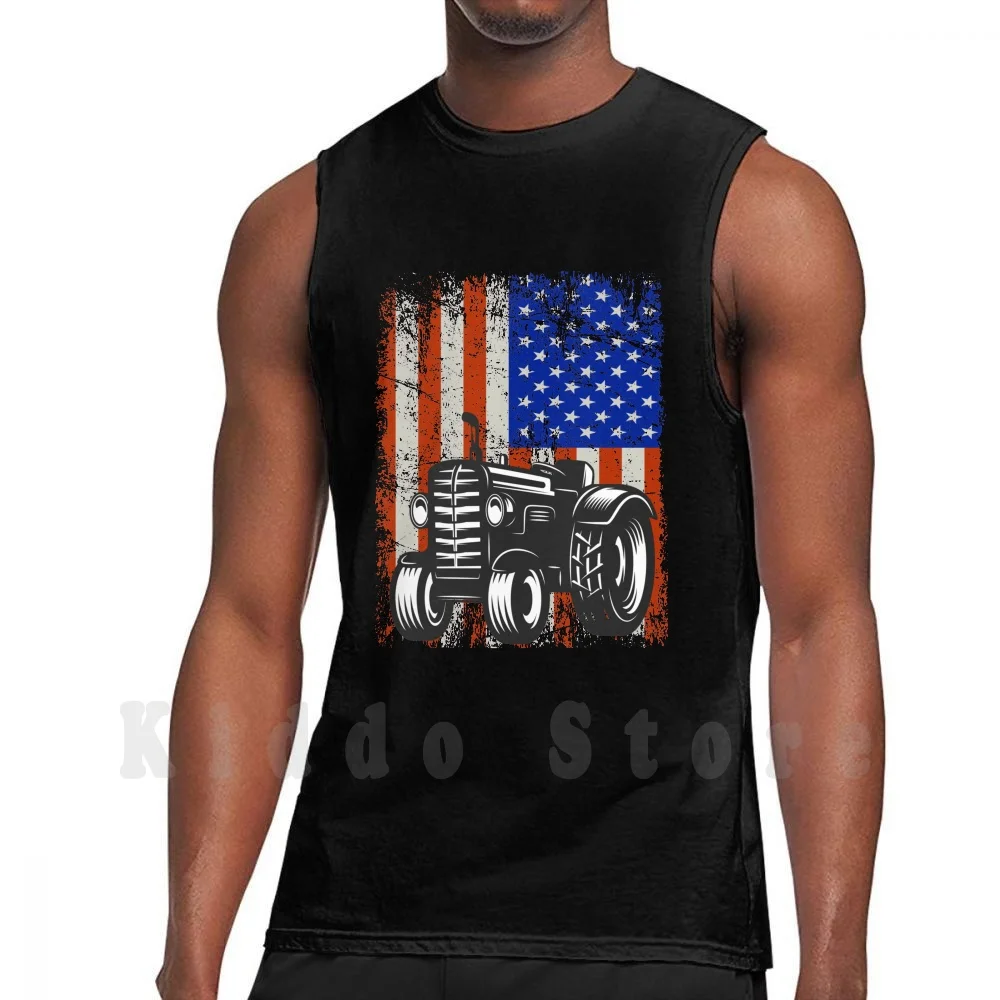 

Flag With Patriotic Farmer Farming Gift , Tractor Farmer Farming Gift Idea tank tops vest sleeveless This Is