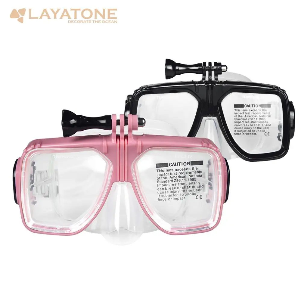 

LayaTone Adult Panoramic View Diving Mask Silicone Snorkeling Mask Clear Tempered Glass for Mask Scuba Diving Swimming Mask