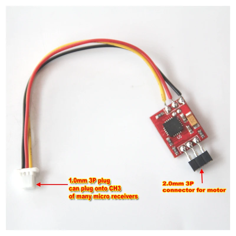 DP-3A бесщеточный контроль скорости Micro 3A ESC 11X13mm для радиоуправляемого вертолета K110