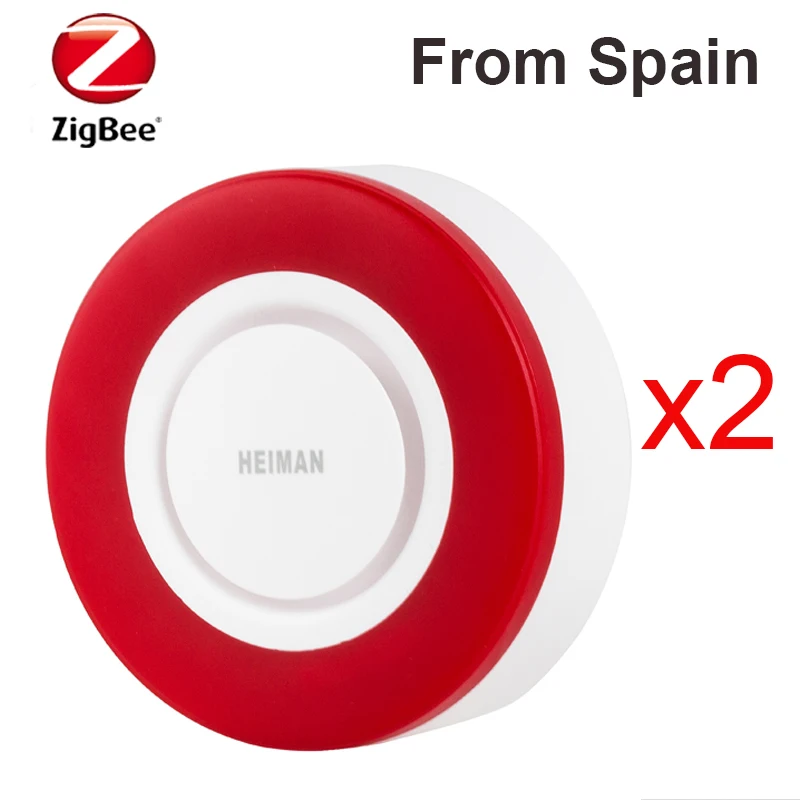 Heiman HS2WD-E rojo alarma Zigbee estroboscópica sirena funciona con Domoticz... SmartThings casa asistente Kaku