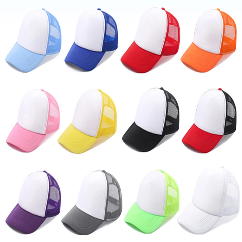 Colorful Polyester Mesh Cap Hat for Sublimation Printing
