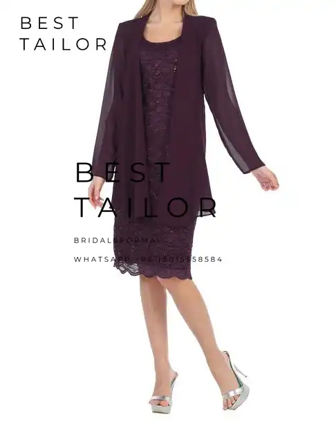 short burgundy mother of the bride dresses