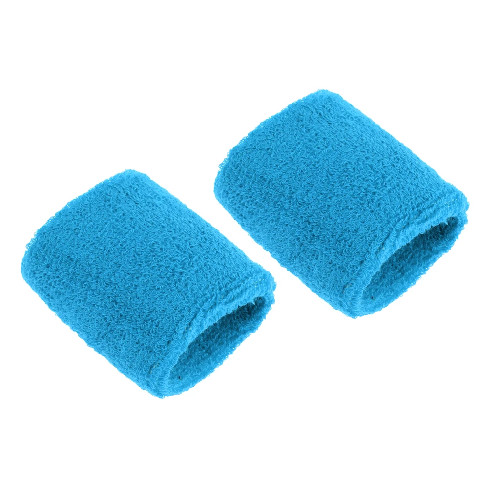 2 шт спортивный Баскетбол унисекс хлопок Налобная повязка от пота браслет на запястье - Цвет: light blue