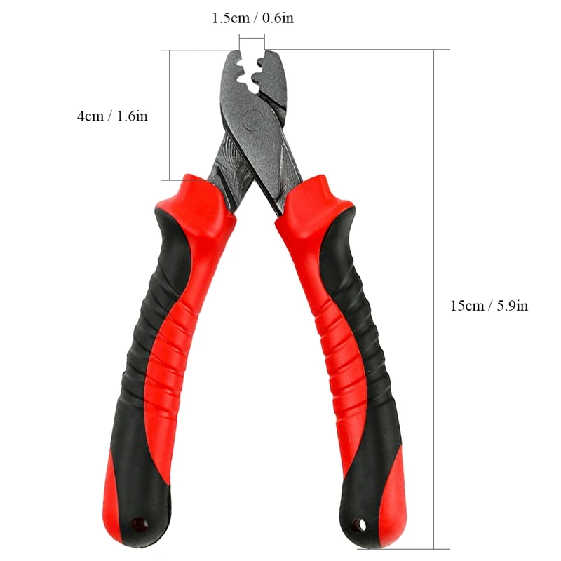 XSXS--Fishing Crimping Pliers For Fishing Line Barrel Sleeves Cutter Scissors Tackle Grip Hooks Split Rings | Спорт и развлечения