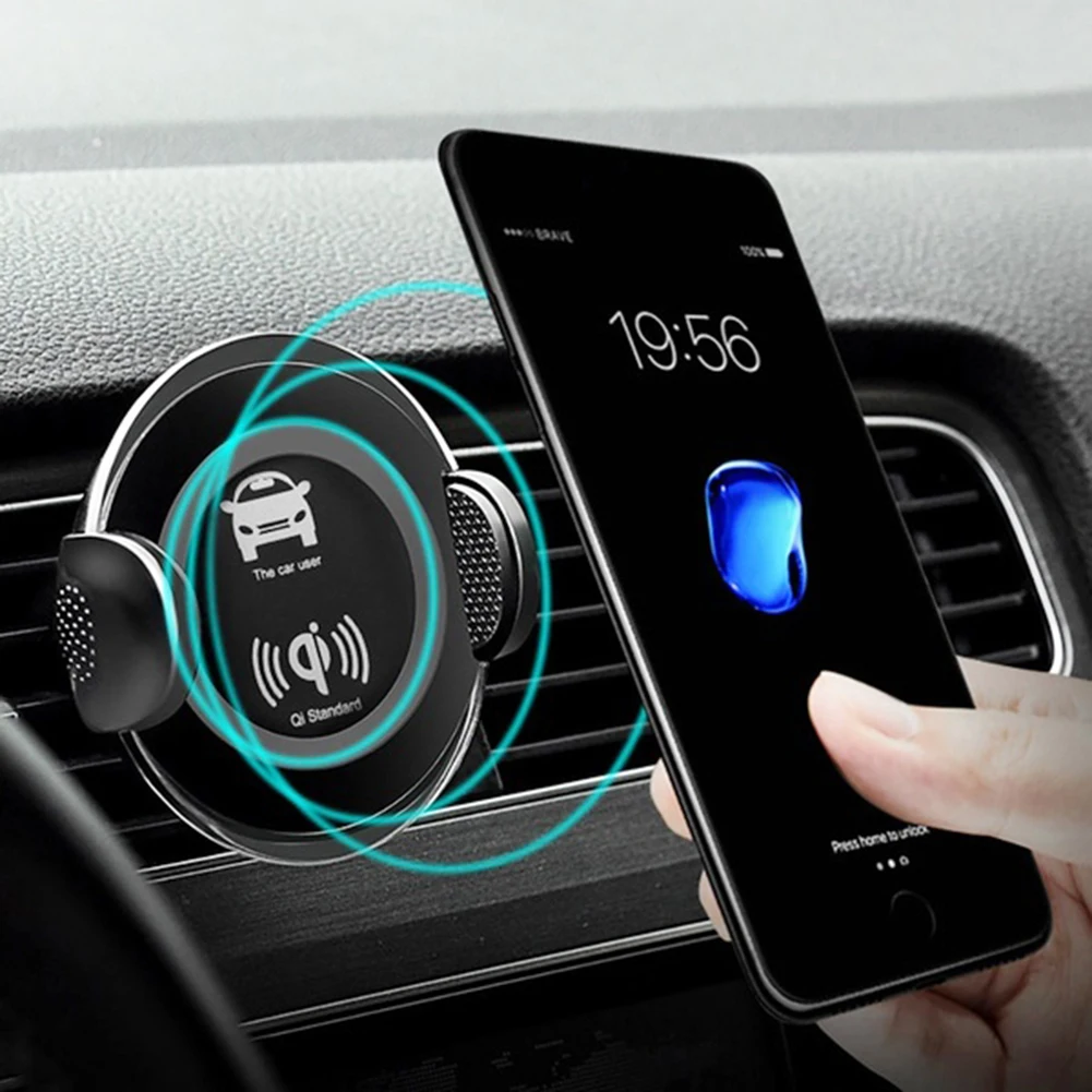 Автомобильный вентиляционный беспроводной Qi Quick Charge 360 градусов вращающийся держатель для телефона автомобильный carros интерьер бутик горячий