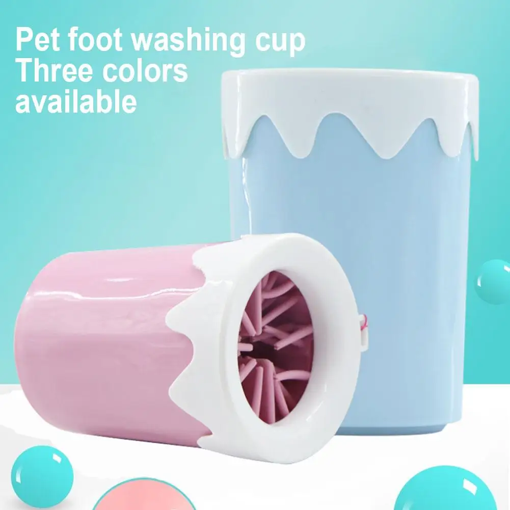 

Silicone Portable Dog Cat Cleaner Cup Feet Washing Device Grooming for Dirty Paw
