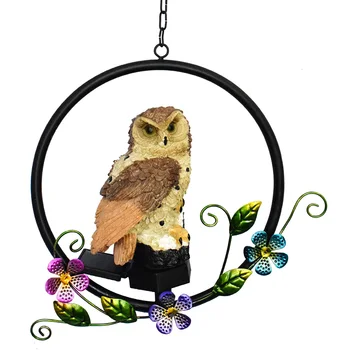 

Solar Light Hanging Garden Ornament Rustproof Waterproof Owl Shape Pathway Patio Decoration LED Lantern Weather Resistance