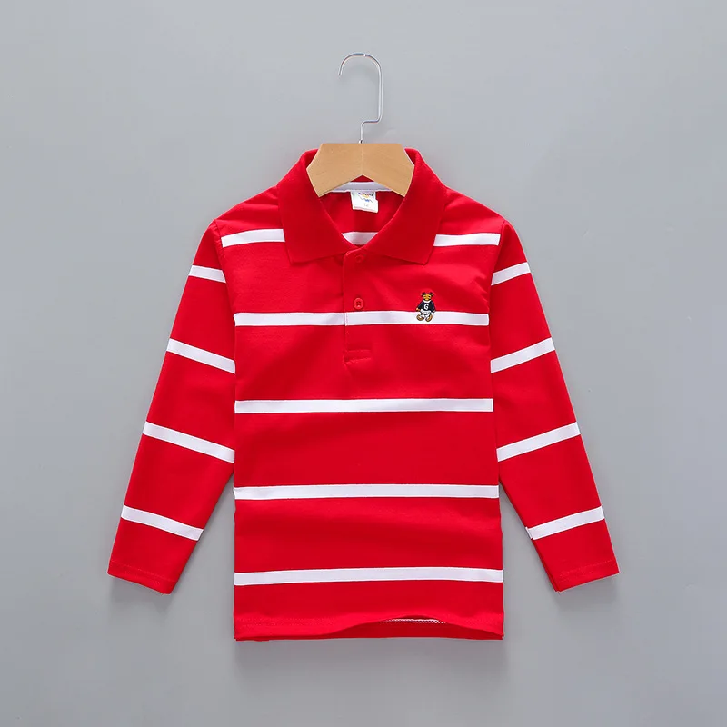 Spring And Autumn Long-sleeved T-shirt Tops Stand Collar Lycra Cotton Elastic Middle And Large Small CHILDREN'S Clothing Me